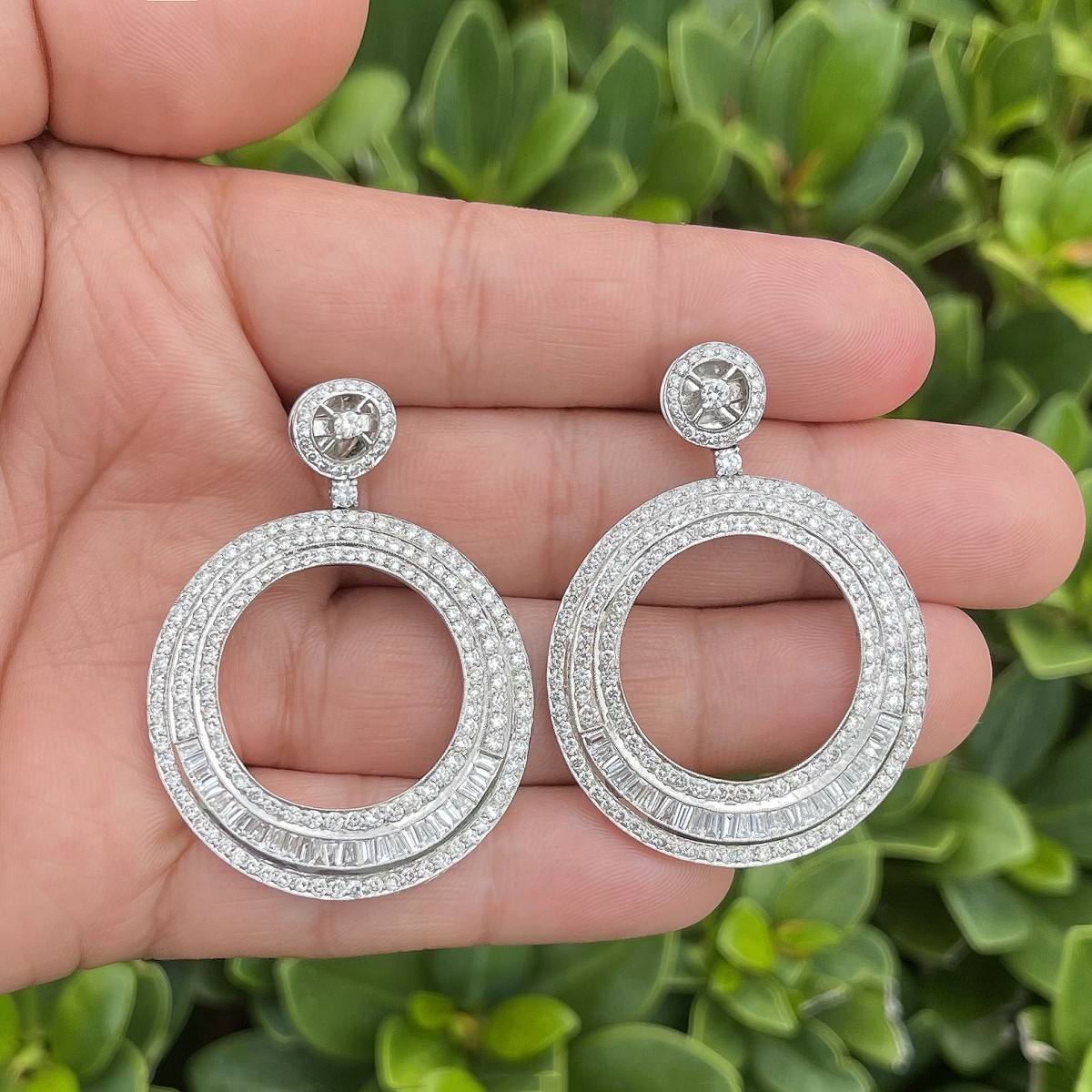 Diamond and 18K Earrings