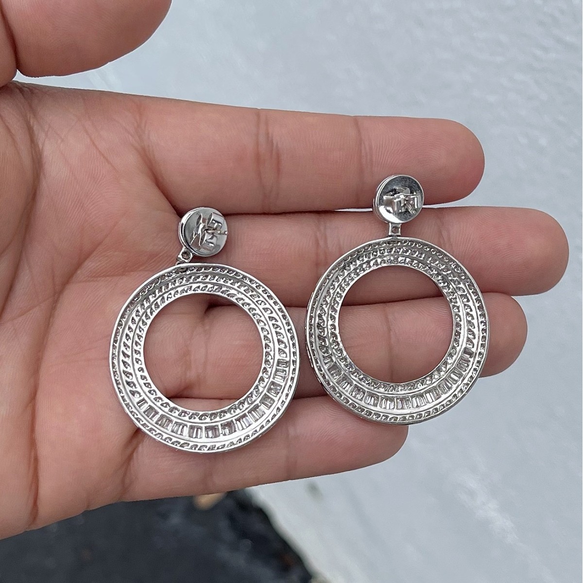 Diamond and 18K Earrings