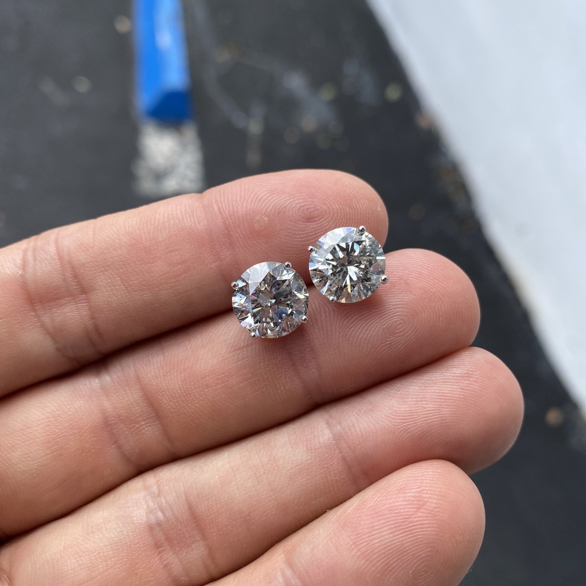 8.97ct Diamond Ear Studs