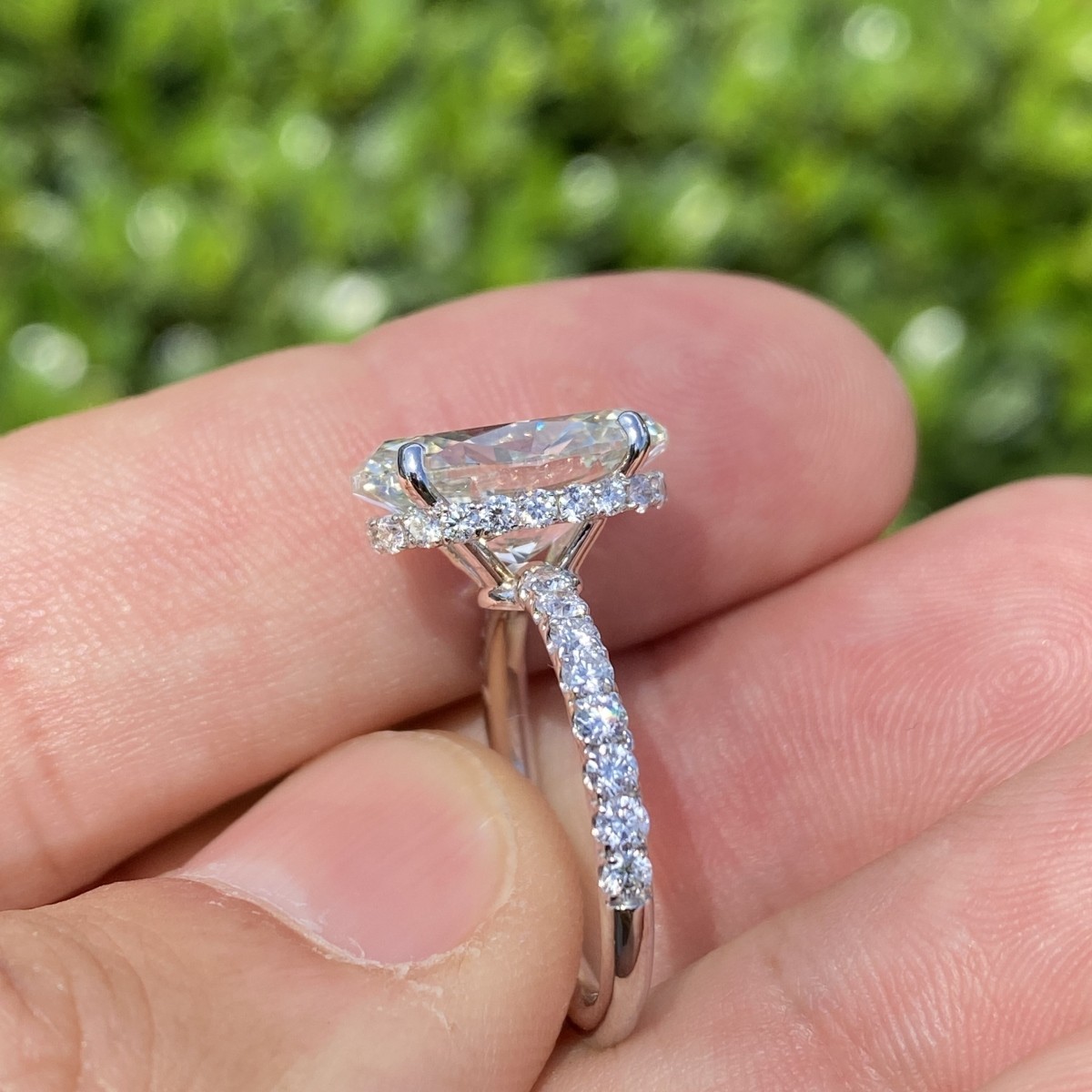 GIA 6.11ct Diamond and 18K Ring