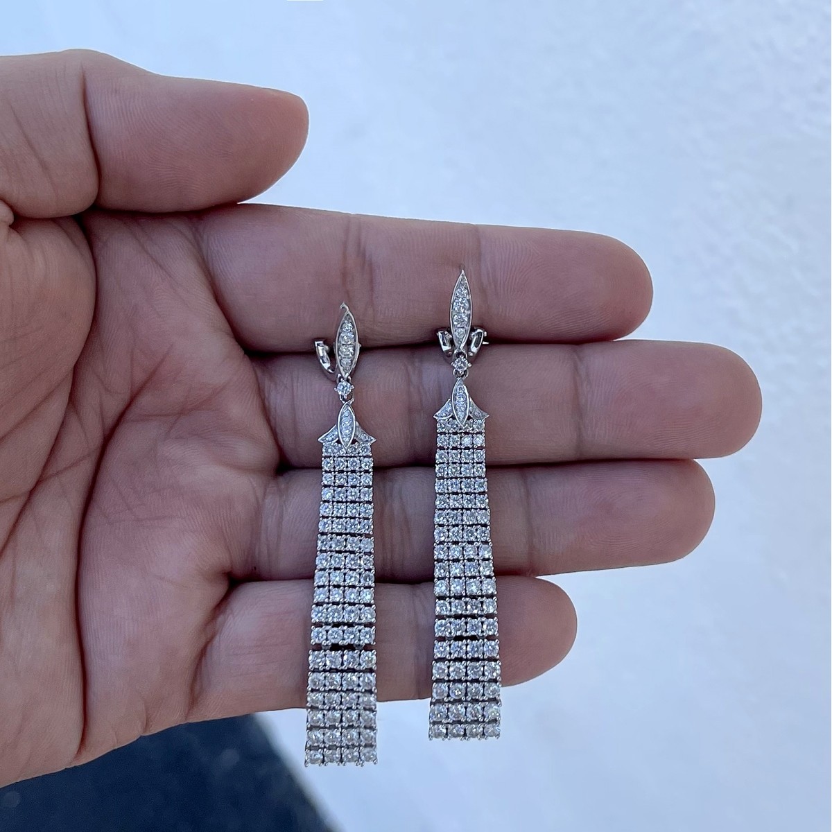 Diamond and 18K Earrings