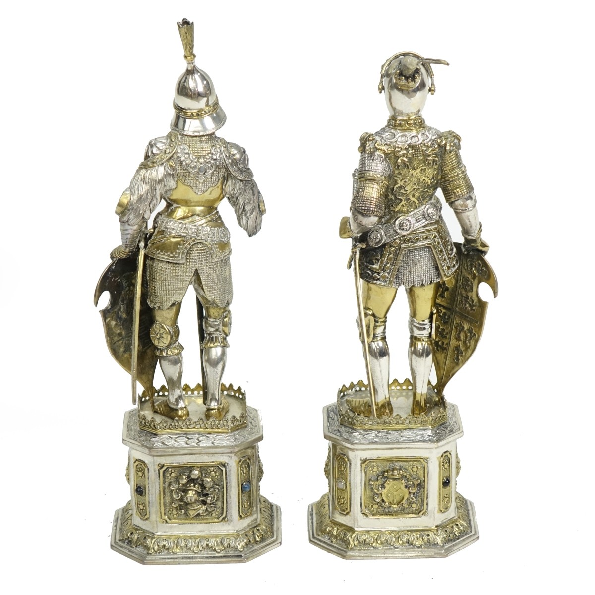 German Silver-Gilt Knights