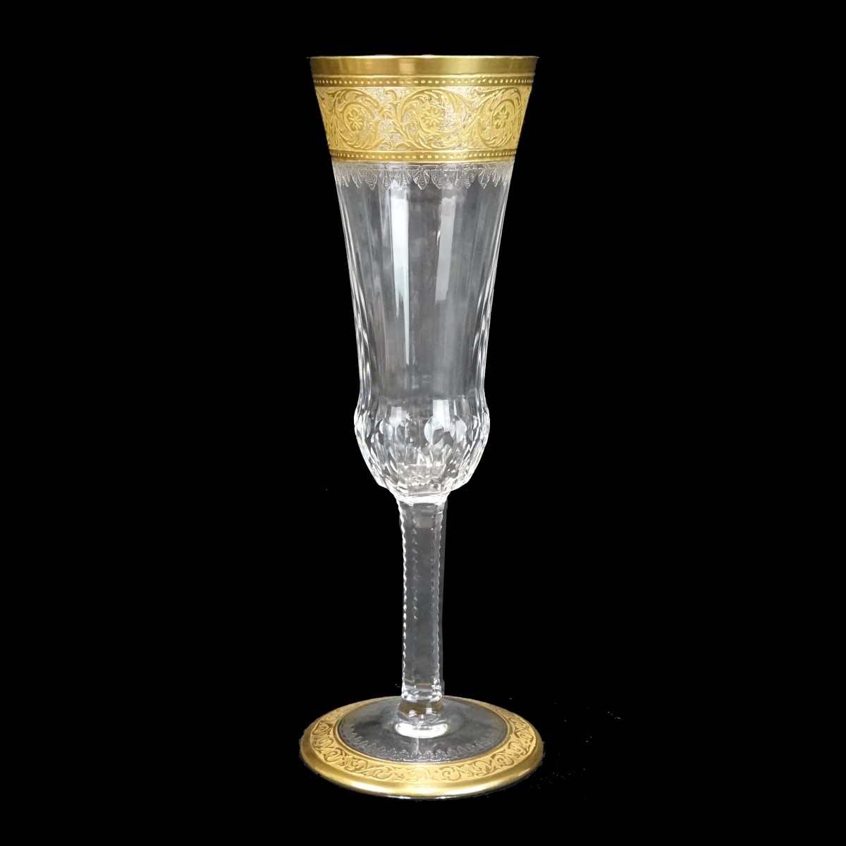 St. Louis Thistle Gold Champagne Flutes