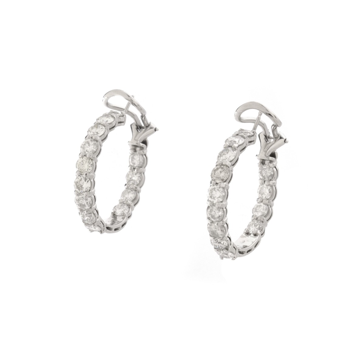 Diamond and Platinum Earrings