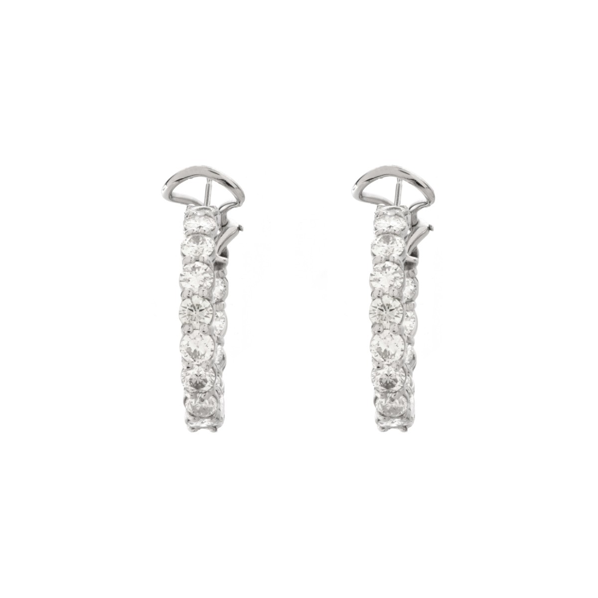 Diamond and Platinum Earrings