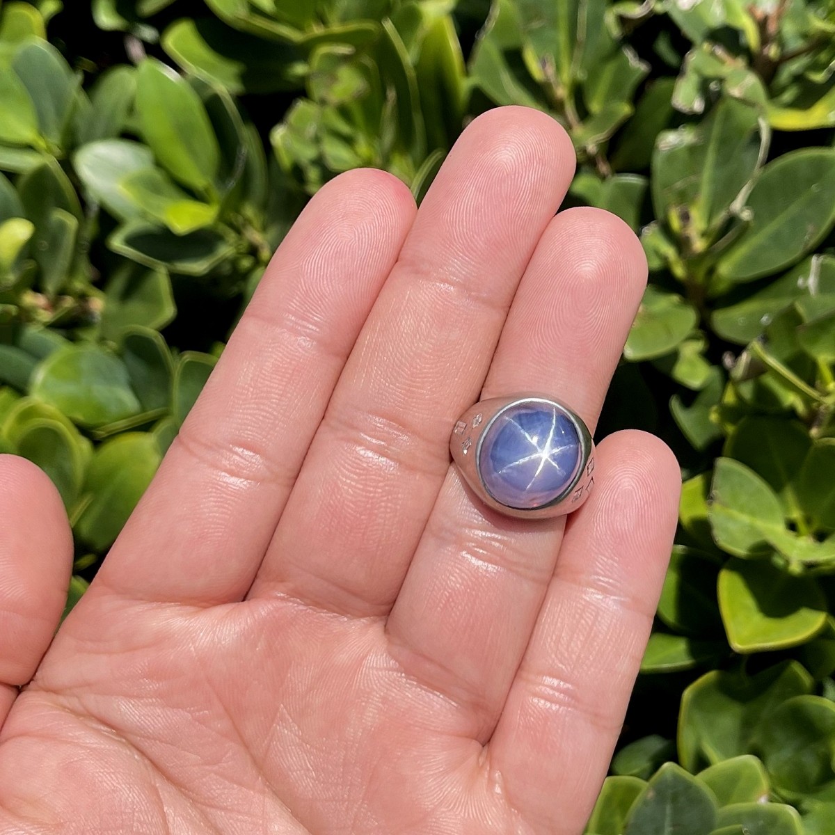 Sapphire, Diamond and 14K Ring