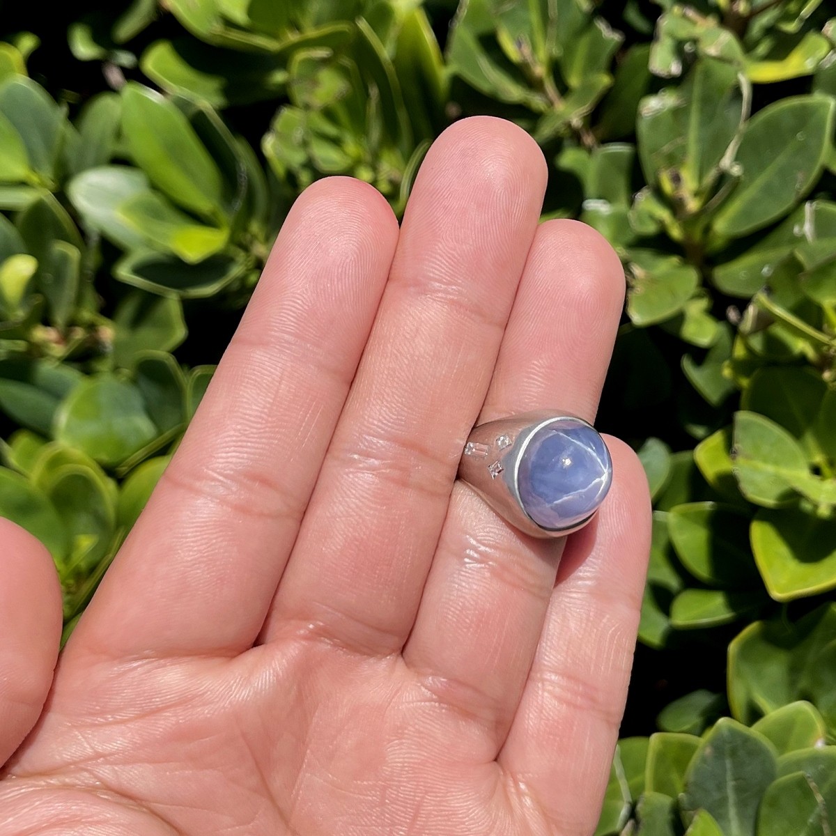 Sapphire, Diamond and 14K Ring