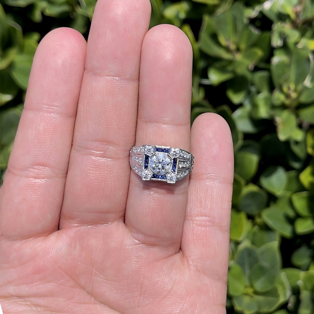 Diamond, Sapphire and 14K Ring