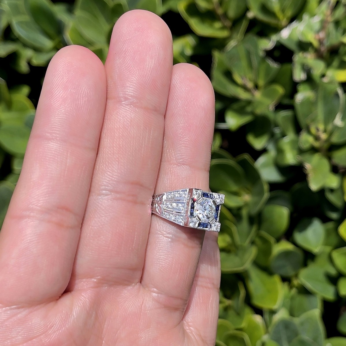 Diamond, Sapphire and 14K Ring