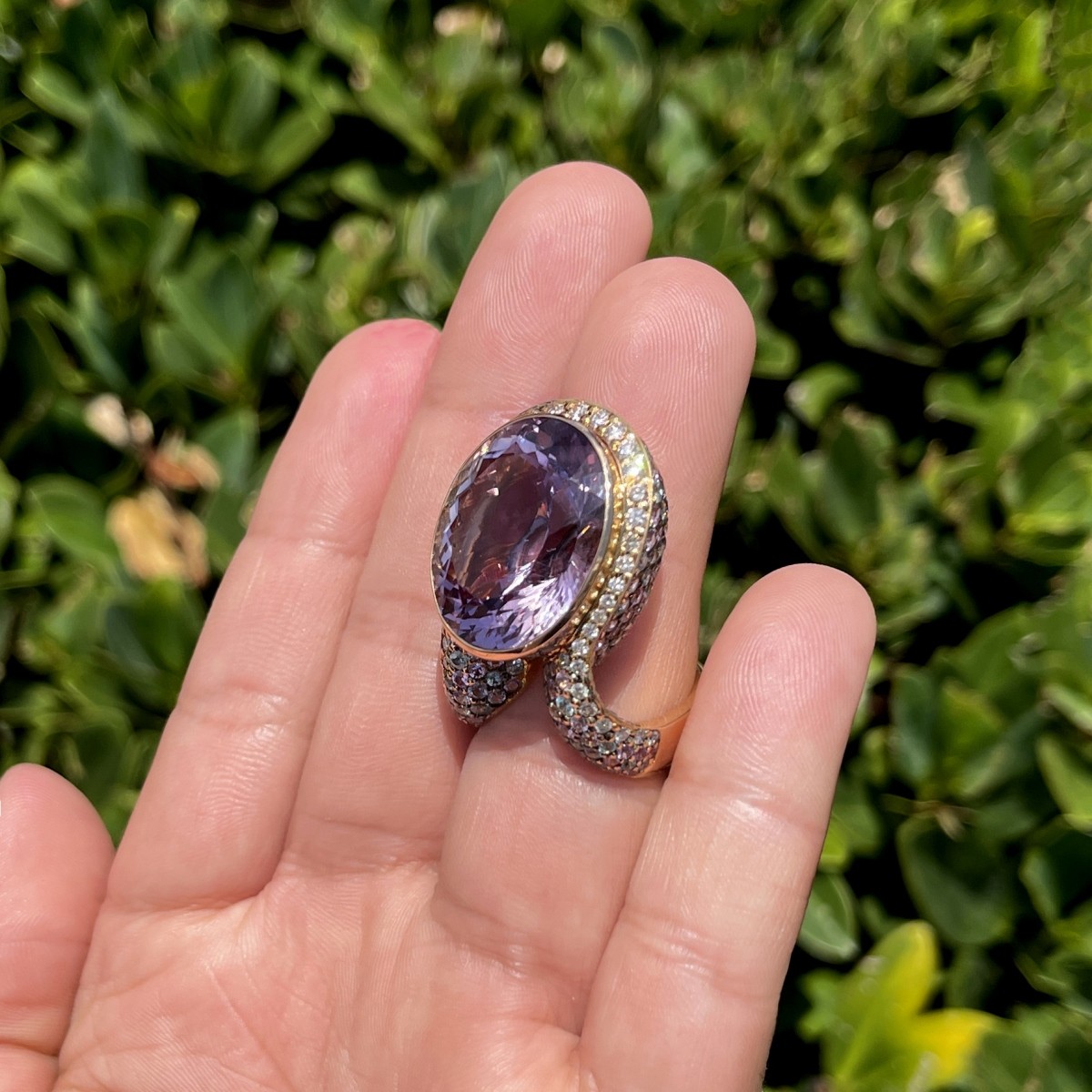 Kunzite and 18K Ring