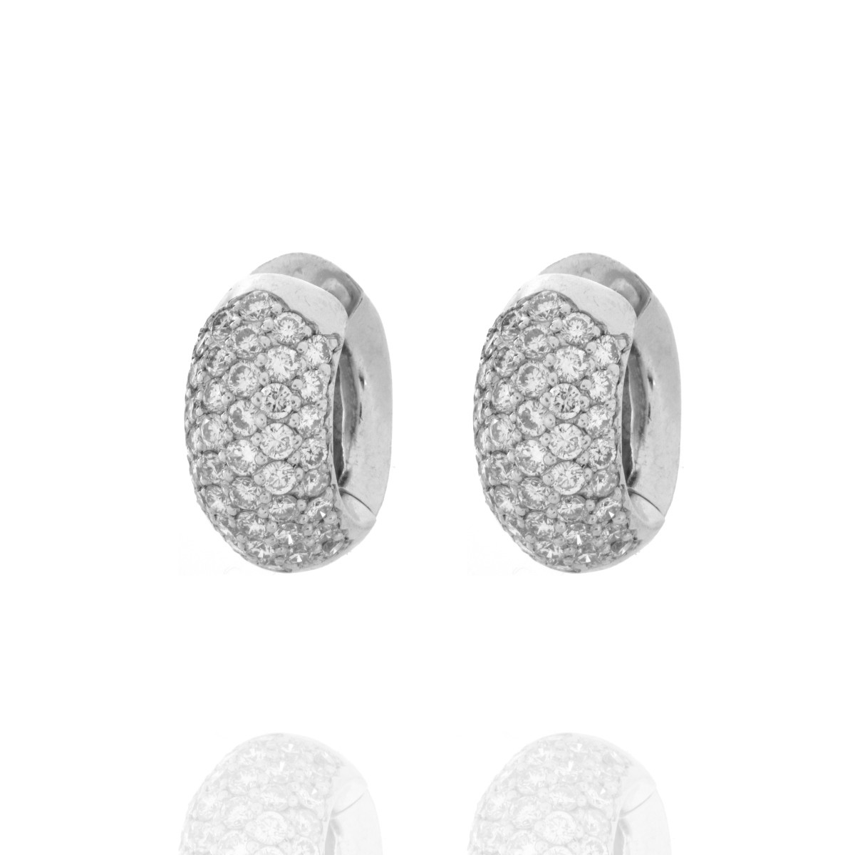 Diamond and 18K Earrings