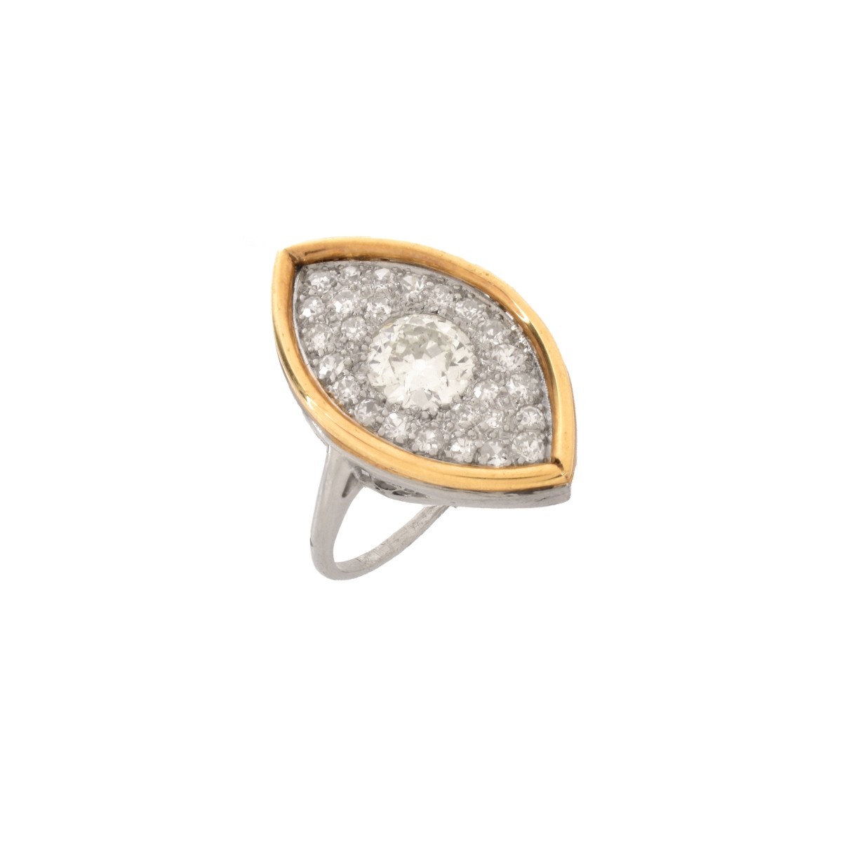 Diamond, Platinum & 18K Ring