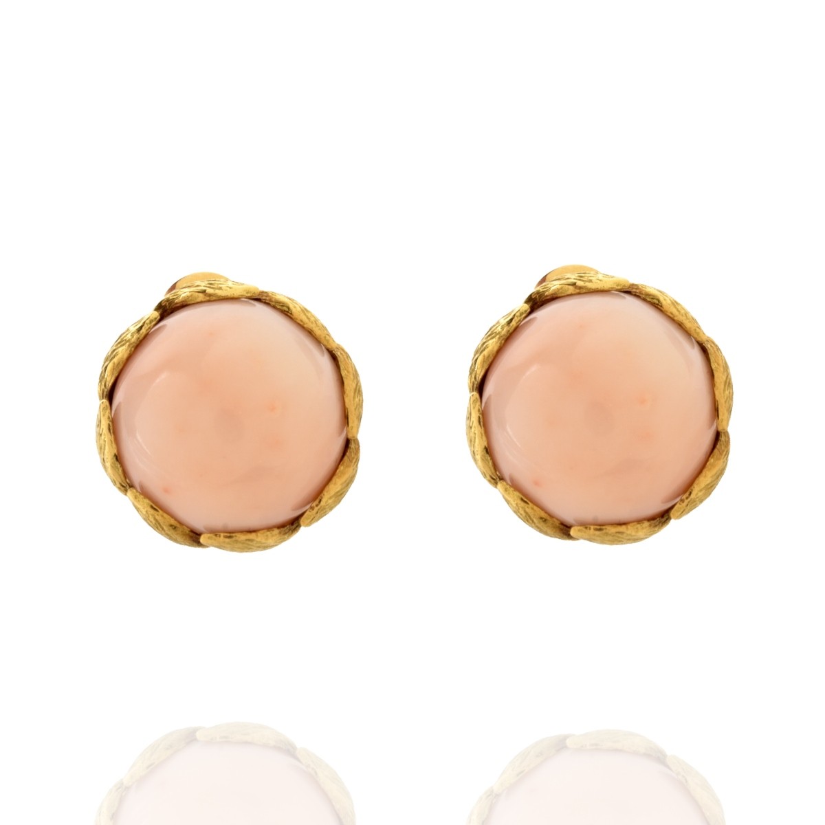 Coral and 18K Earrings