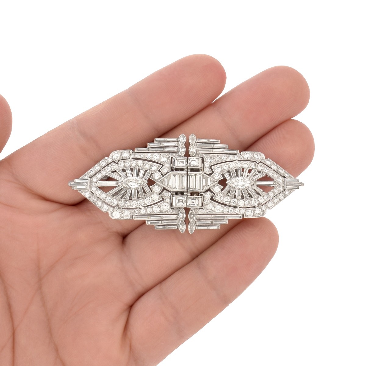 Art Deco Diamond and Platinum Brooch