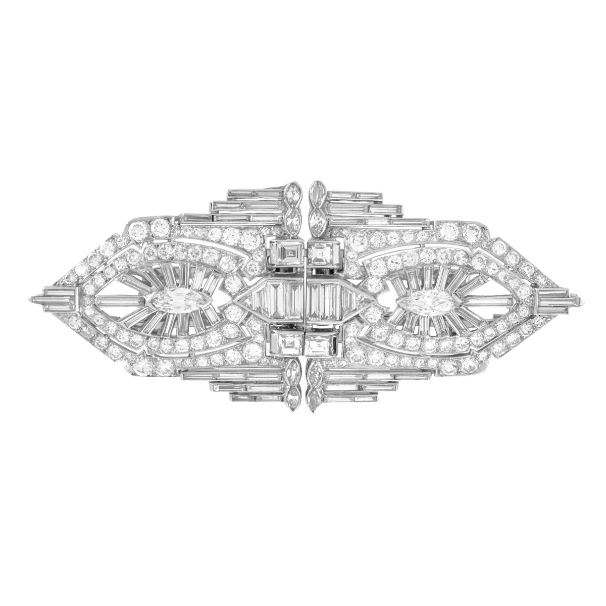 Art Deco Diamond and Platinum Brooch