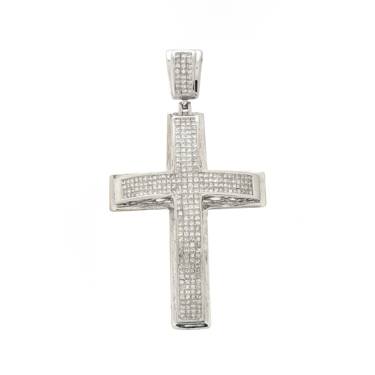 Diamond and 14K Cross Pendant