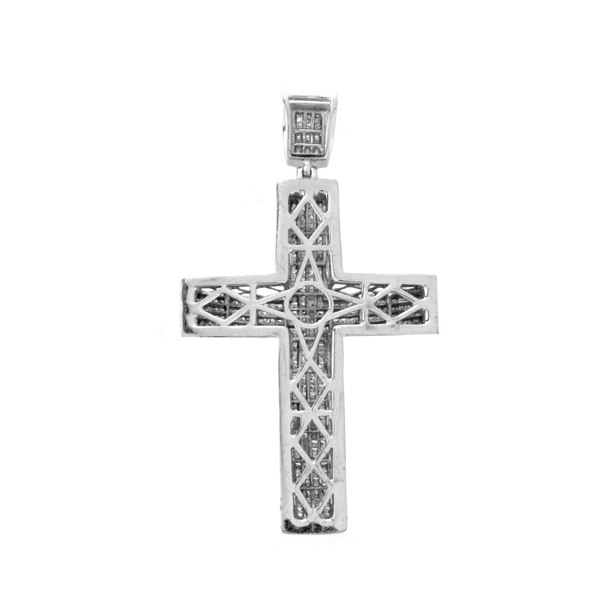 Diamond and 14K Cross Pendant