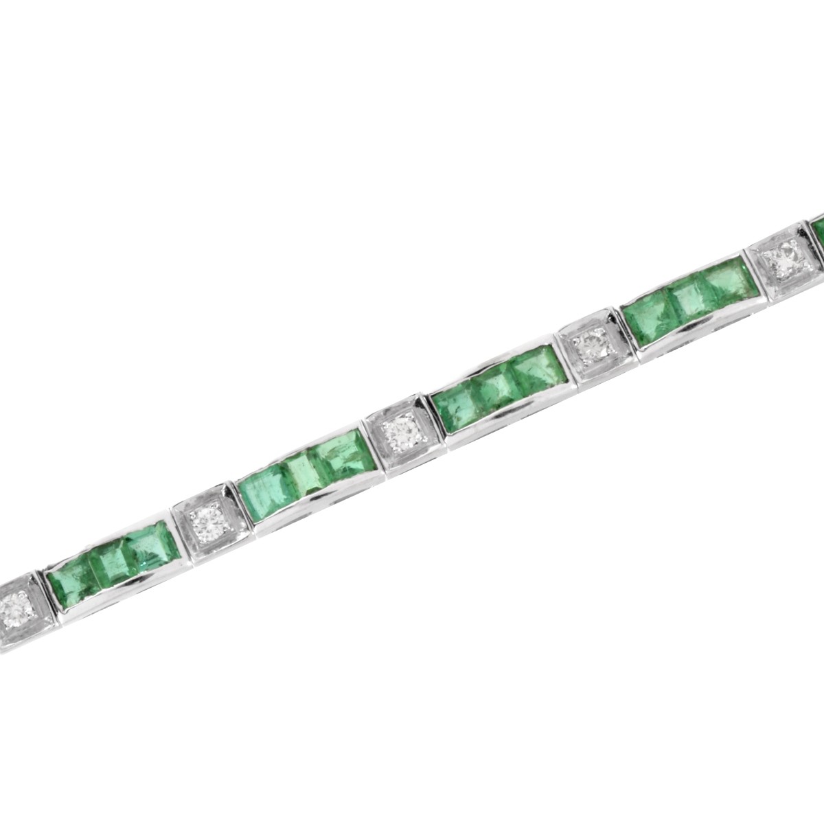 Emerald, Diamond and 18K Bracelet