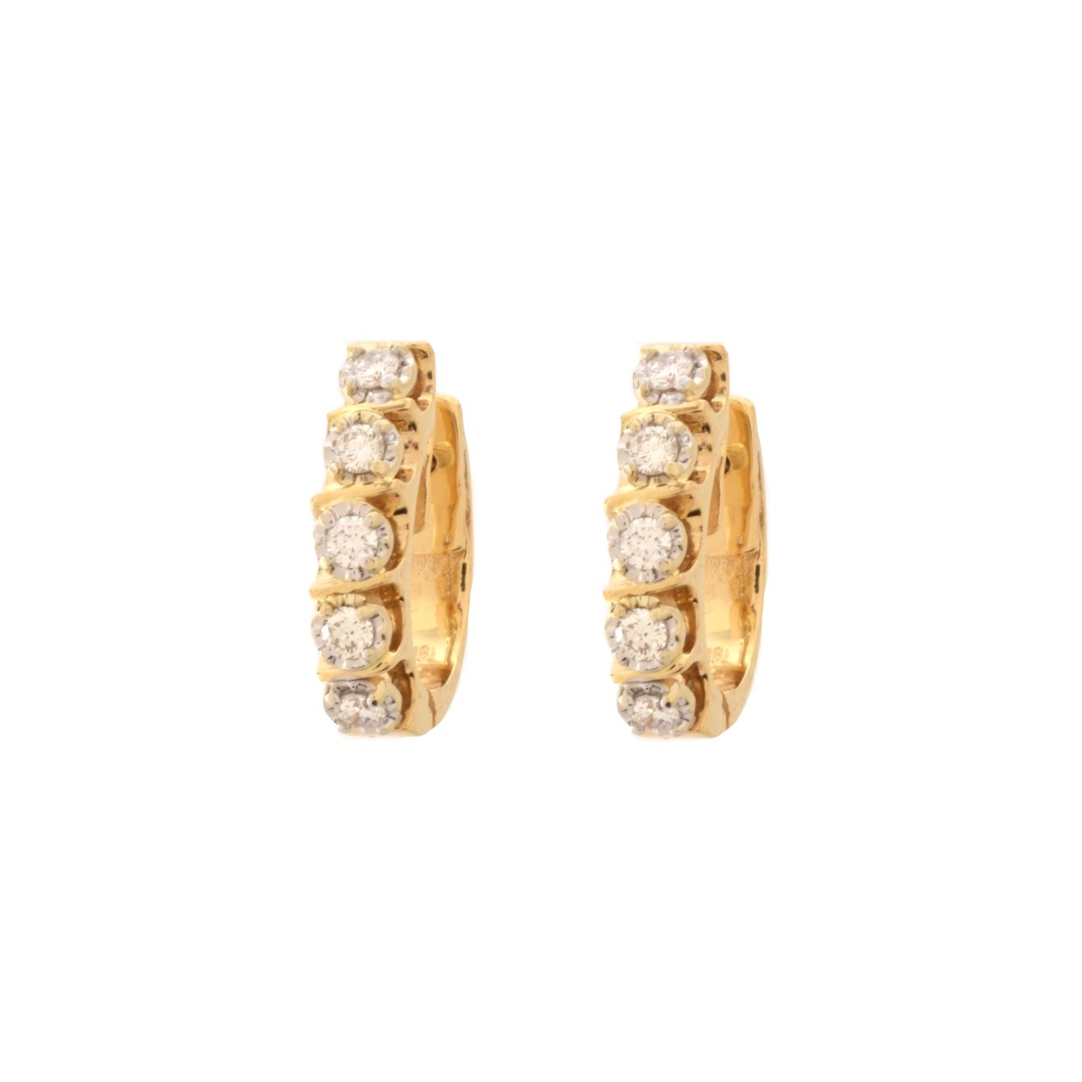 Diamond and 18K Earrings