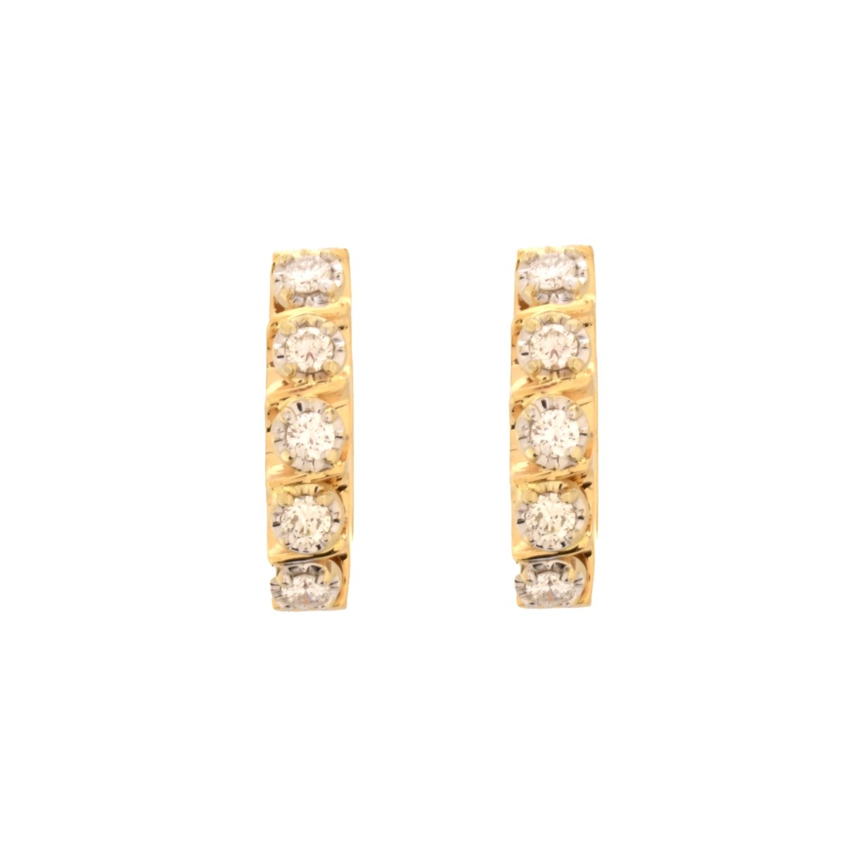 Diamond and 18K Earrings