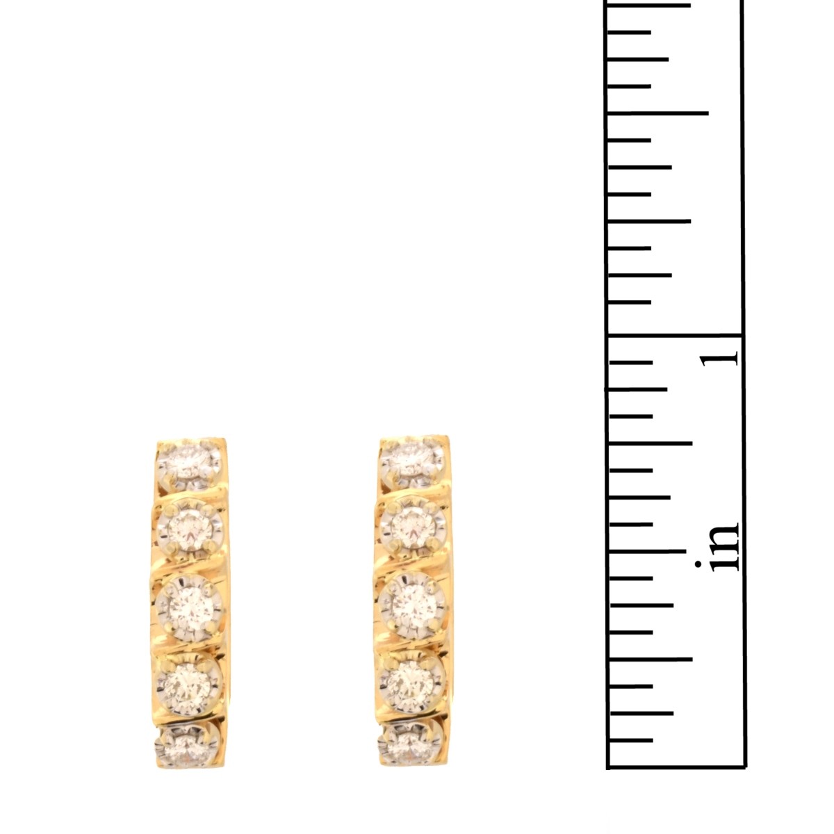 Diamond and 18K Earrings