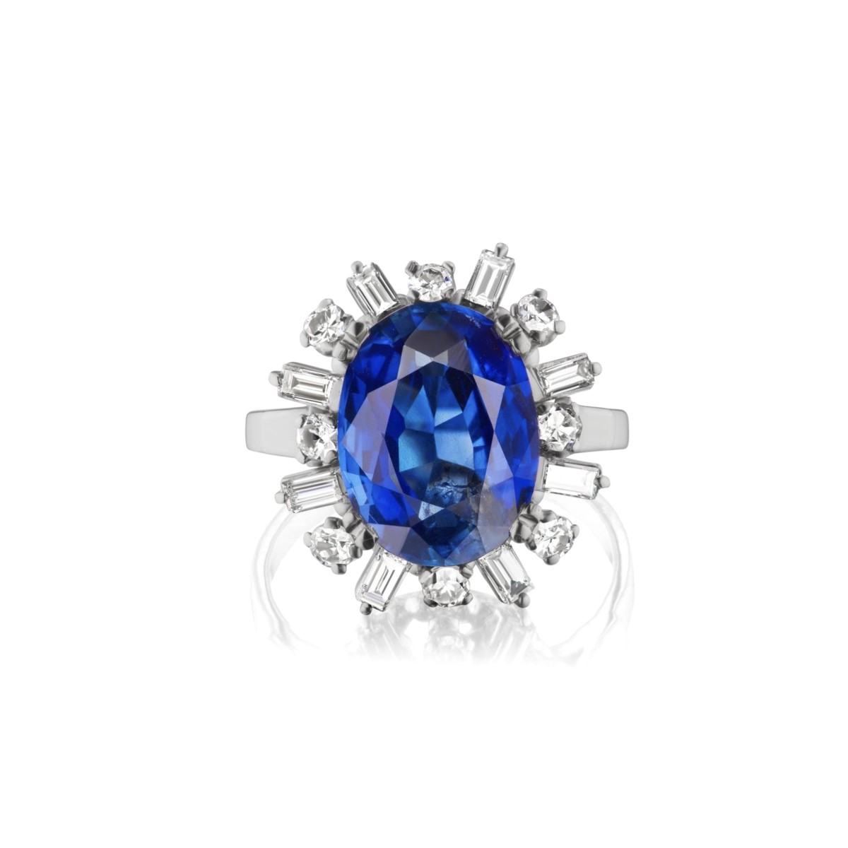 AGL Sapphire, Diamond and Platinum Ring