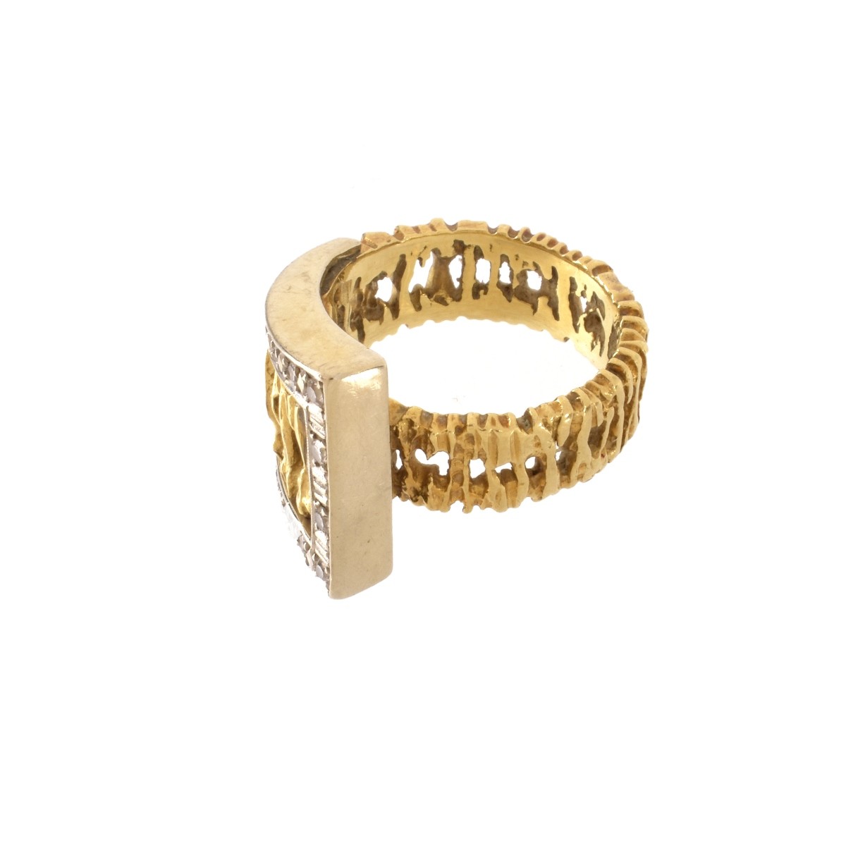 Diamond and 18K Ring