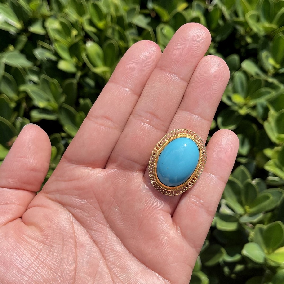 Turquoise and 18K Ring