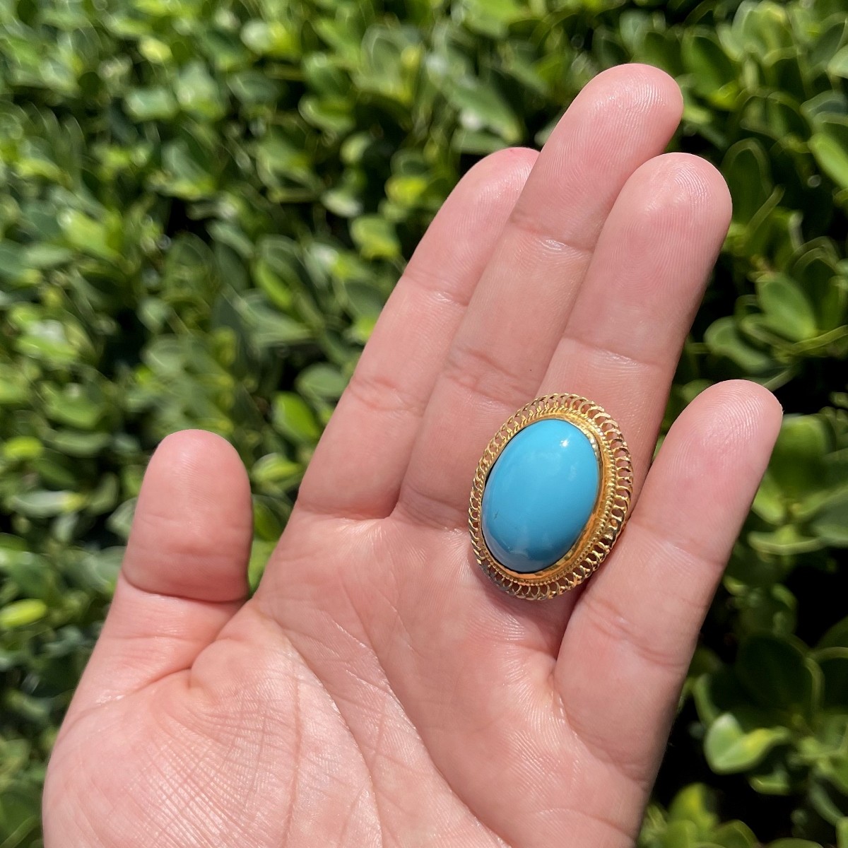 Turquoise and 18K Ring