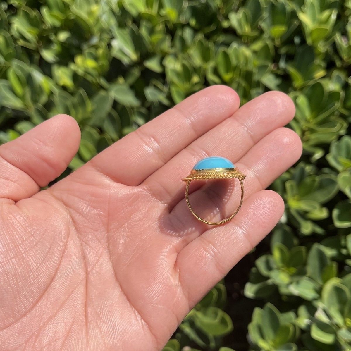 Turquoise and 18K Ring