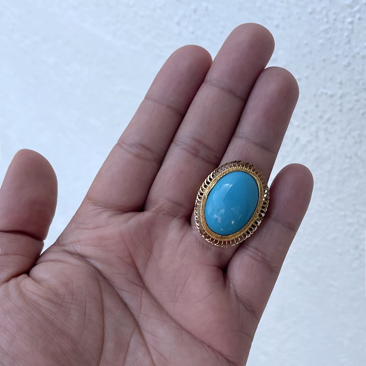 Turquoise and 18K Ring