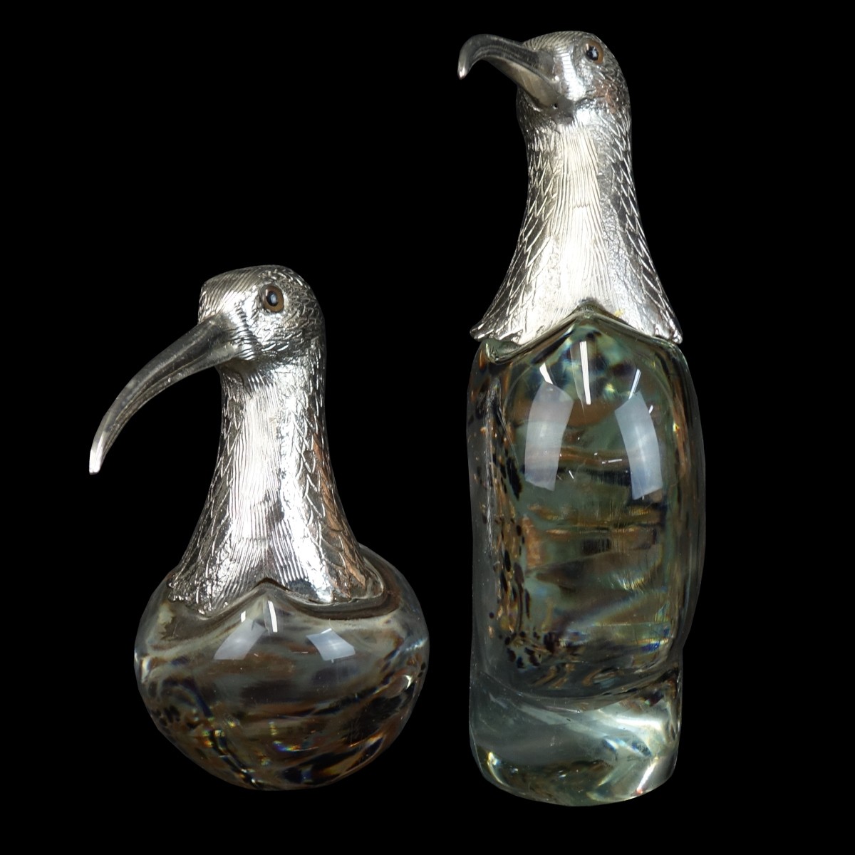 Vintage Murano Style Bird Figurines