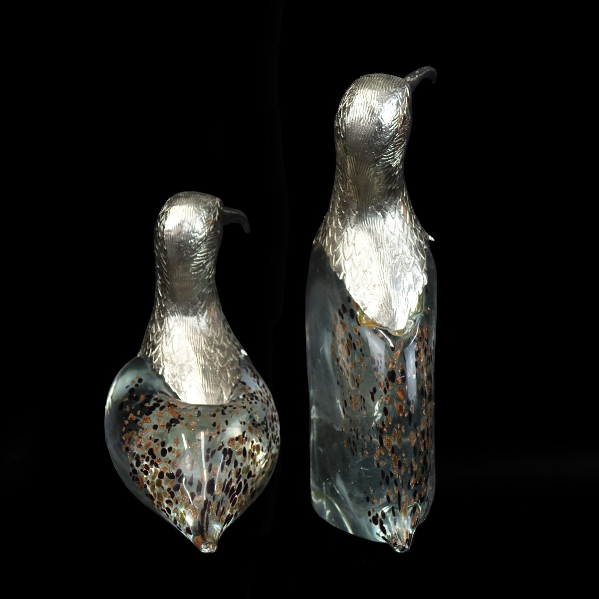 Vintage Murano Style Bird Figurines