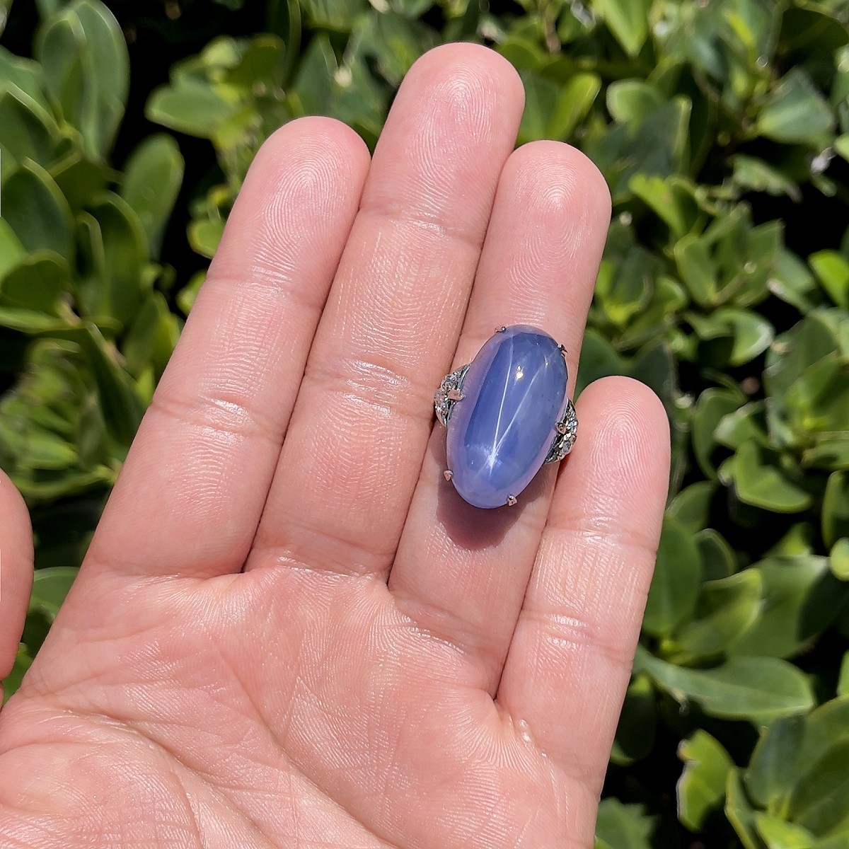 Sapphire, Diamond and 14K Ring