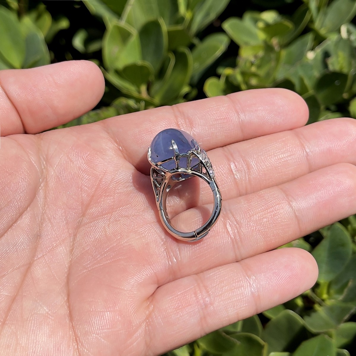 Sapphire, Diamond and 14K Ring