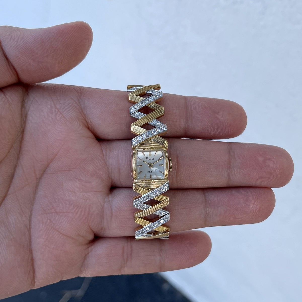 Ebel Ruser Diamond, Platinum and 18K Watch