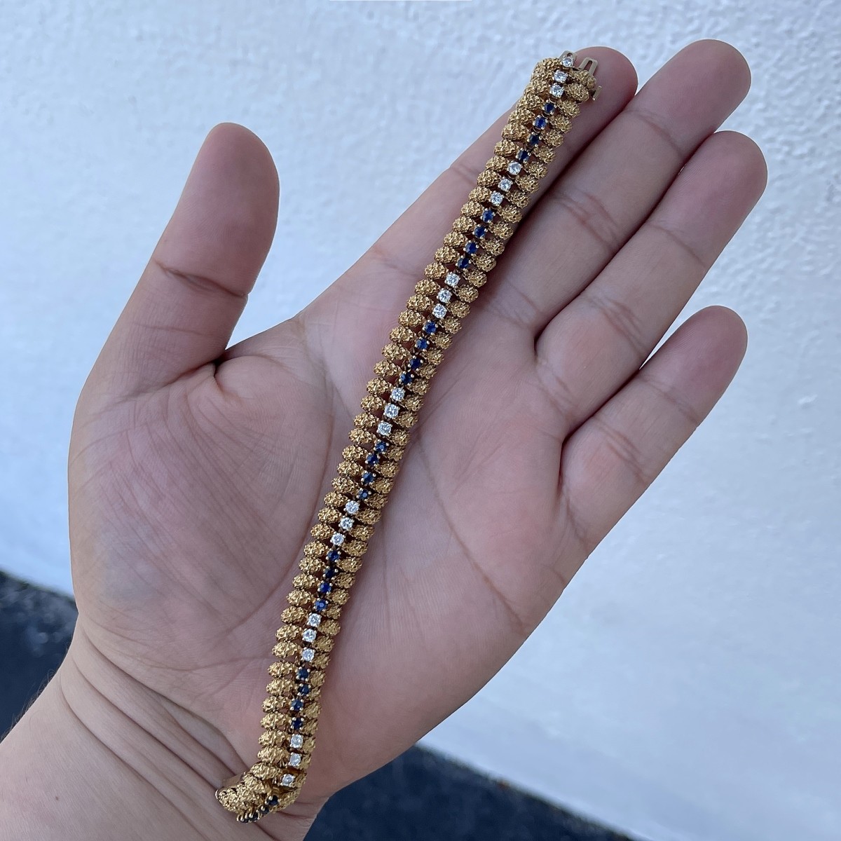 Diamond, Sapphire and 18K Bracelet