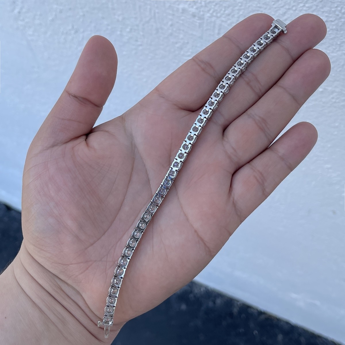 Diamond and Platinum Tennis Bracelet