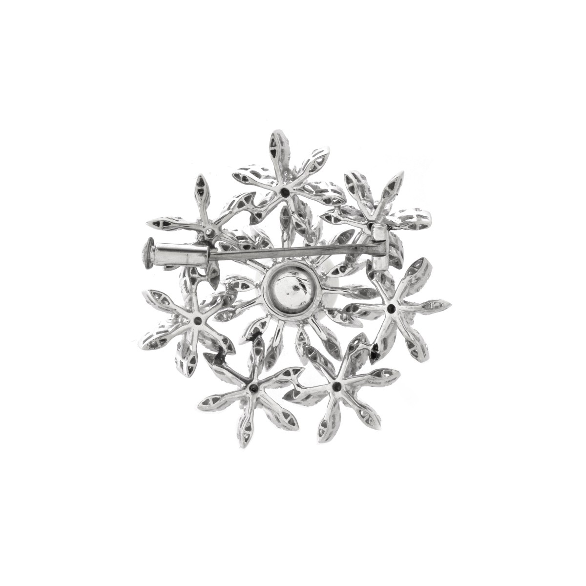 Diamond, Pearl and 18K Brooch