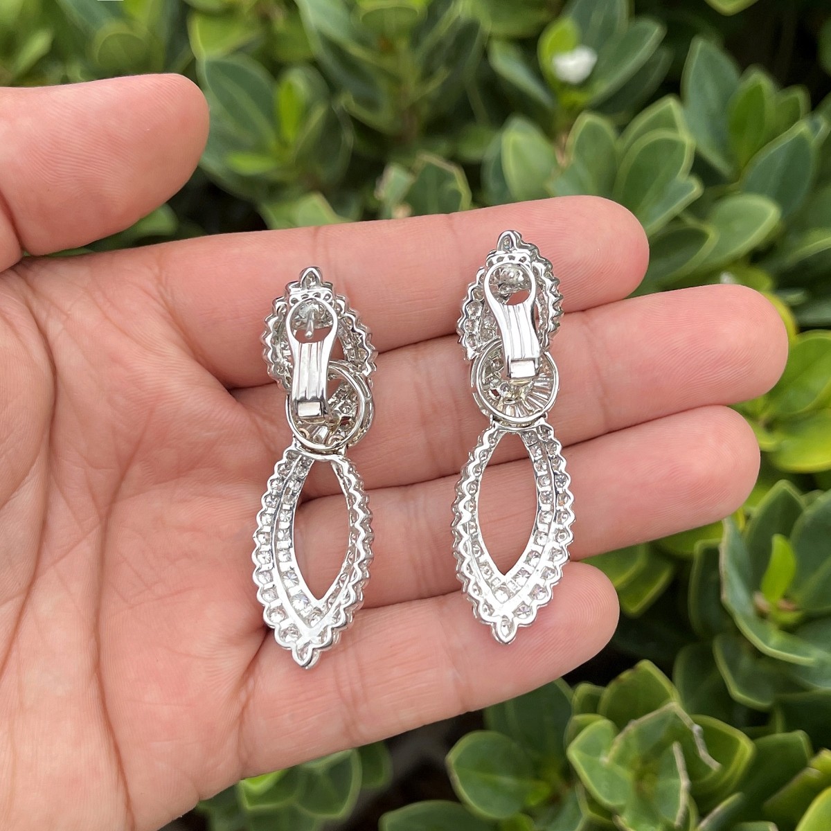 Diamond and Platinum Earrings