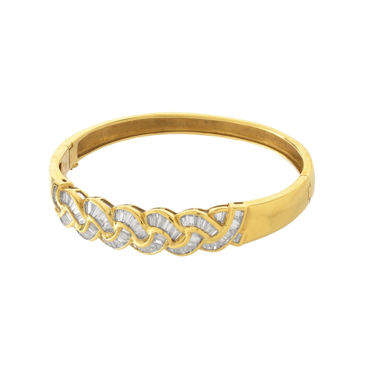 Diamond and 18K Bangle Bracelet