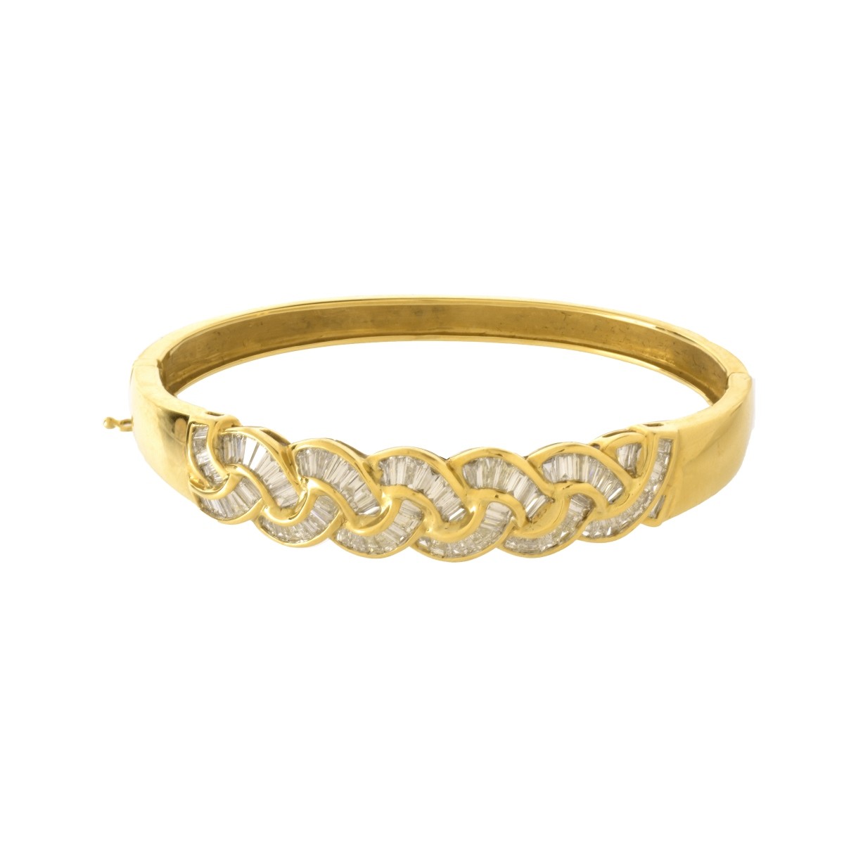 Diamond and 18K Bangle Bracelet