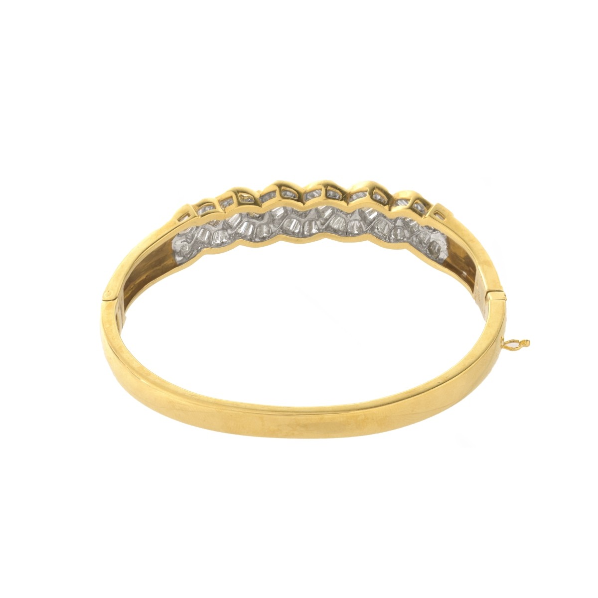 Diamond and 18K Bangle Bracelet