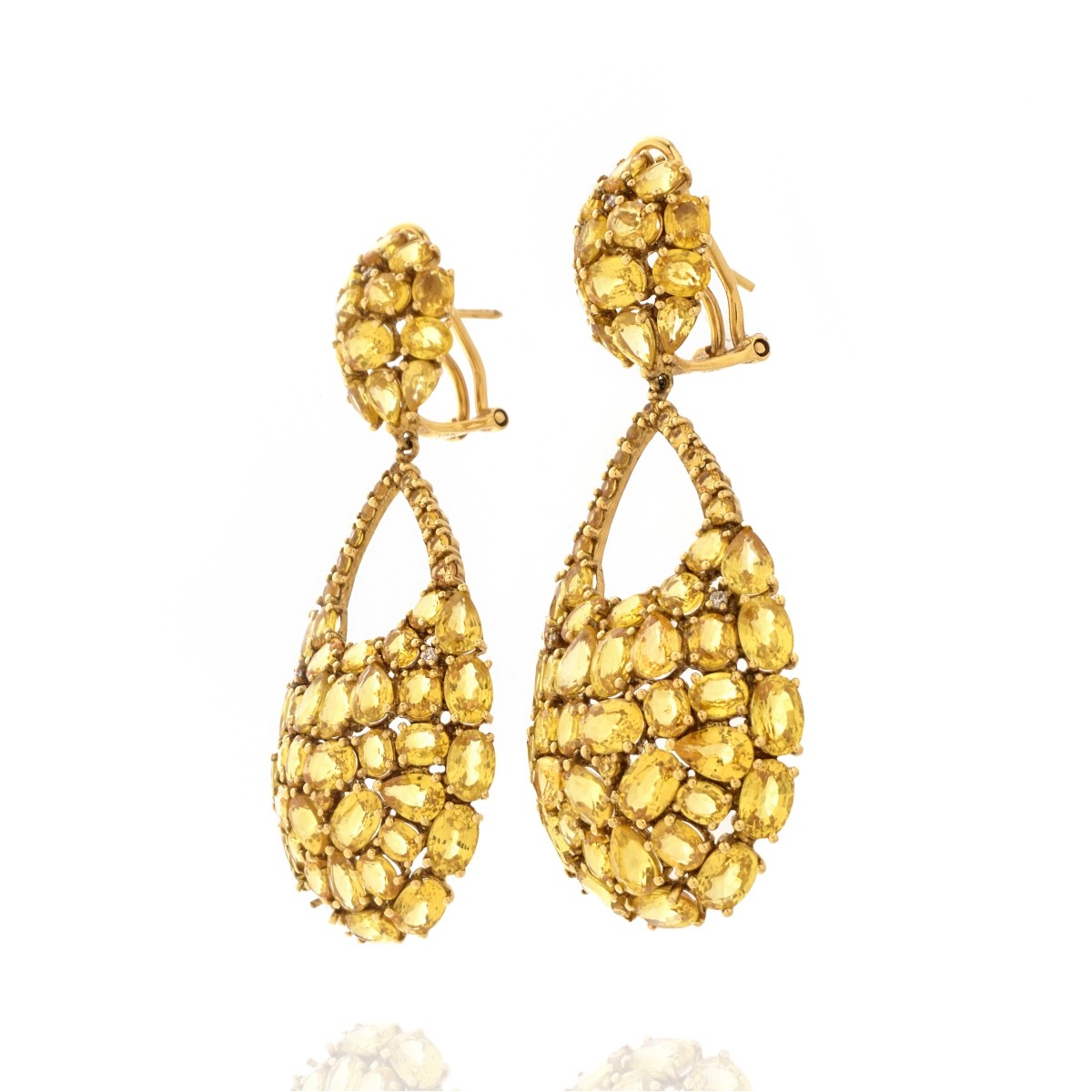 Sapphire, Diamond and 18K Earrings