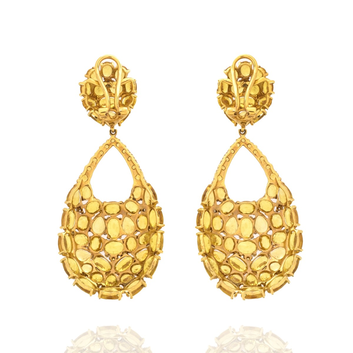 Sapphire, Diamond and 18K Earrings