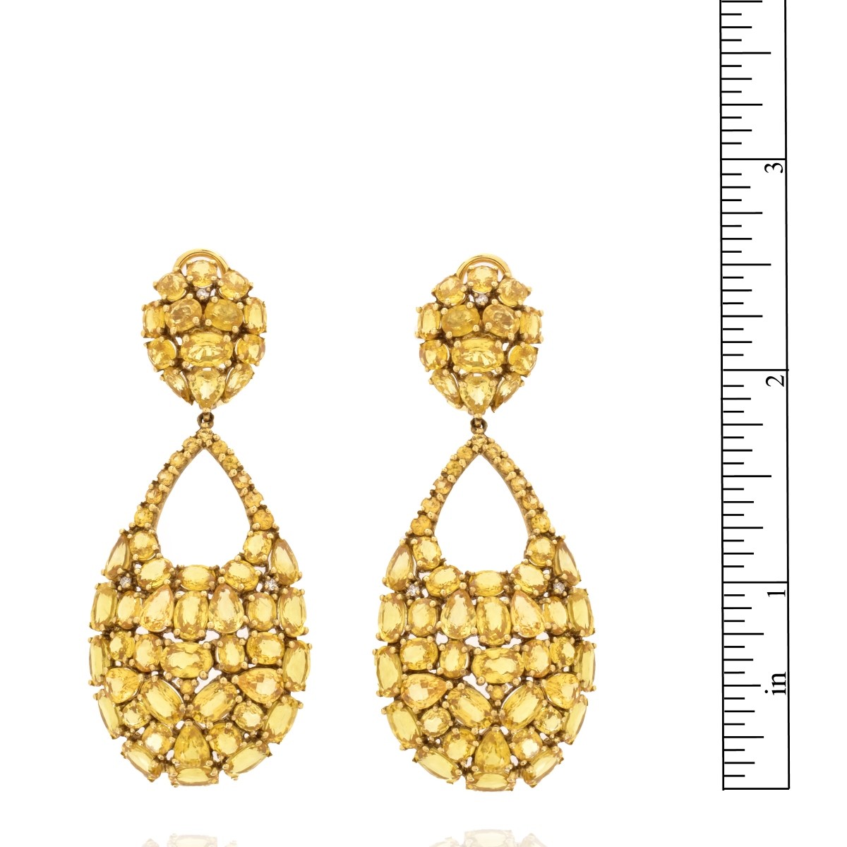 Sapphire, Diamond and 18K Earrings