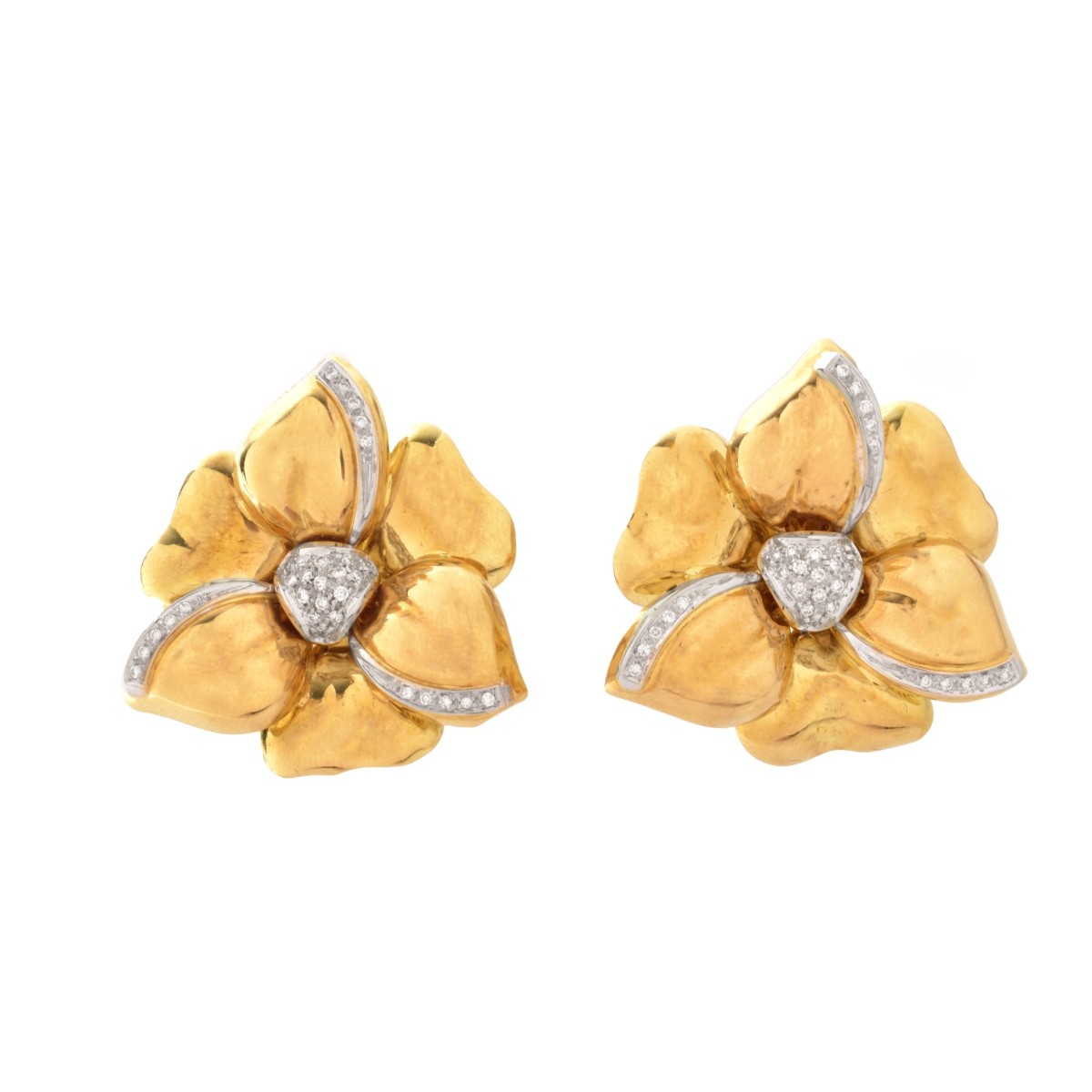 Diamond and 18K Earrings