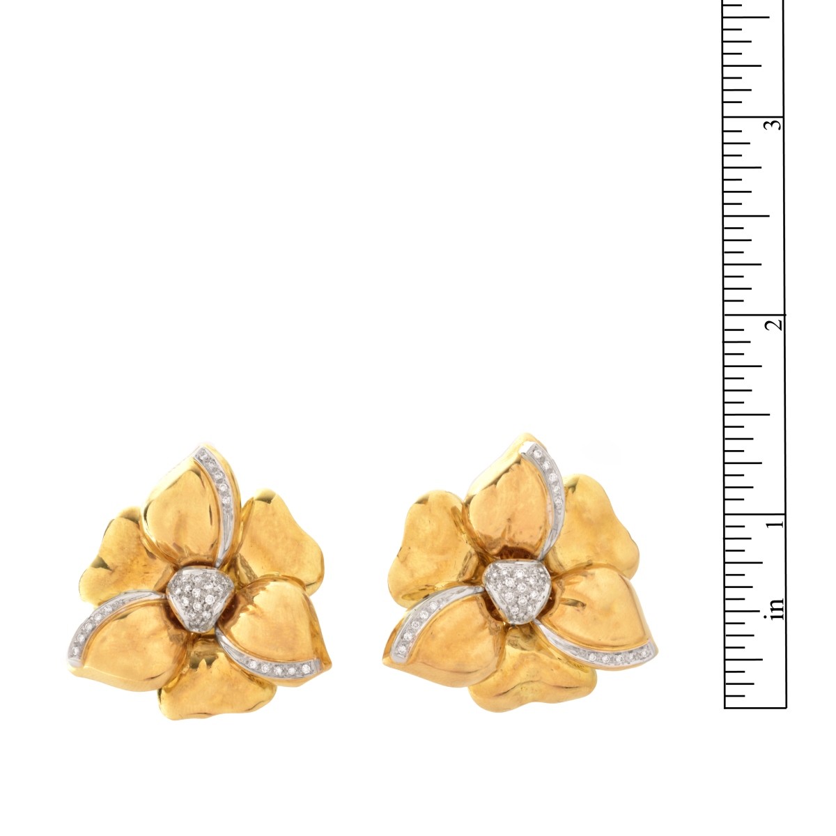 Diamond and 18K Earrings