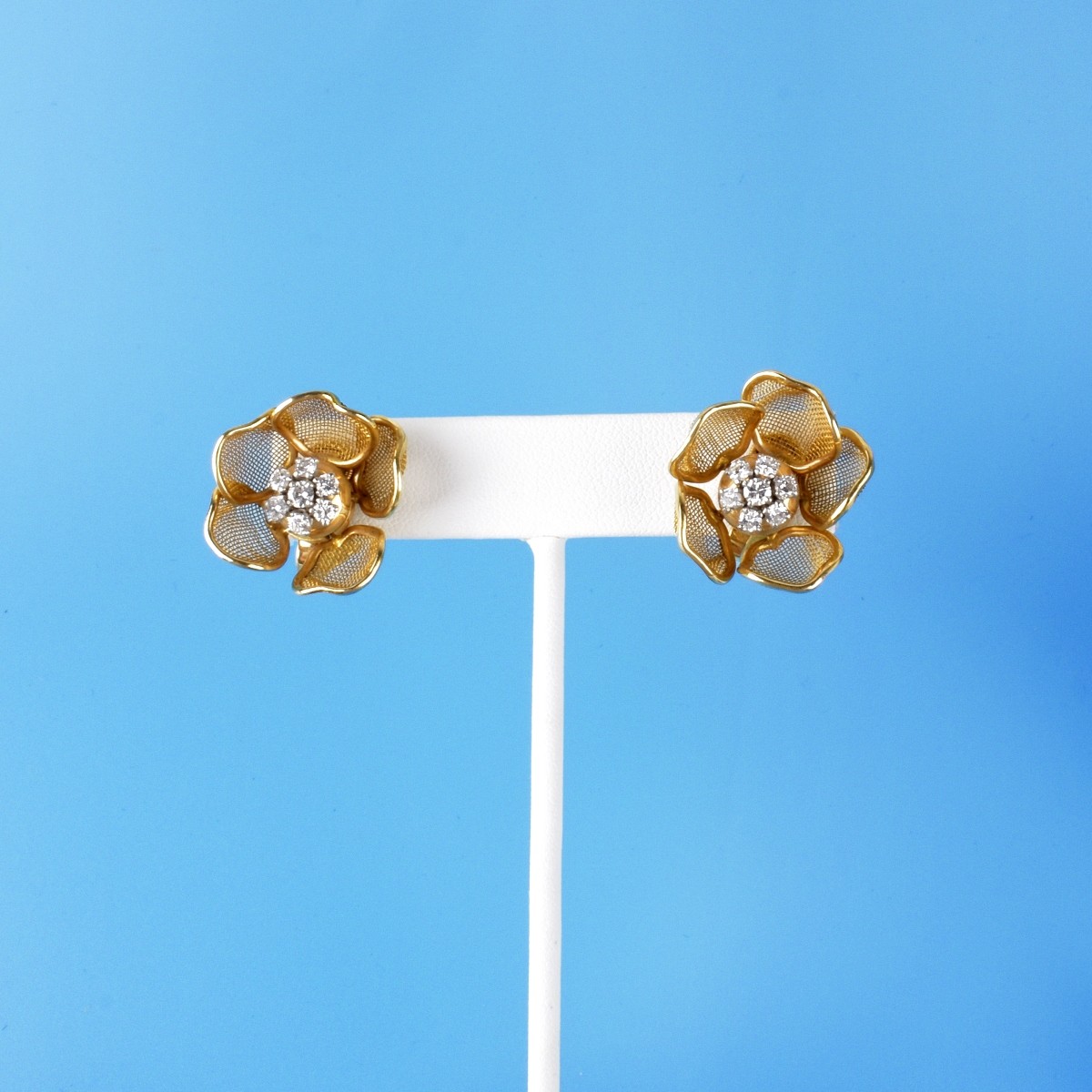 Fred Paris Diamond & 18K Brooch and Earrings