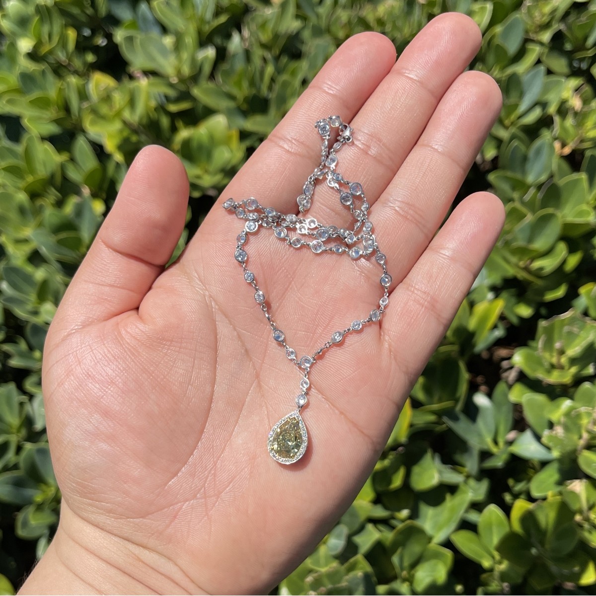 Fancy Yellow Diamond Necklace